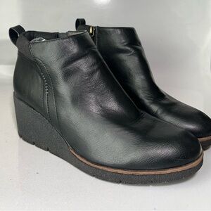 Dr. Scholl's Black Wedge Ankle Boots size 9.5